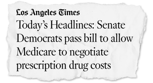 Senate Democrats pass bill to allow Medicare to negotiate prescription drug costs