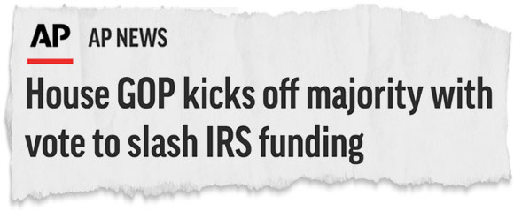 AP News: House GOP kicks off majority with vote to slash IRS funding