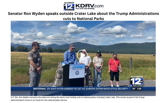 Ron speaks at Crater Lake