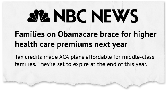 NBC News: Families on Obamacare brace for higher health care premiums next year